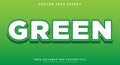 Fresh Green editable text effect Template Royalty Free Stock Photo