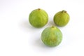 Fresh green figs White background Copy space Autumn Fal