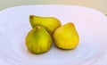 Figs on the white plate, jam cooking process. Royalty Free Stock Photo