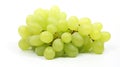 fresh green grape. Bunch of fresh green grape with leaf isolated on white background. generative ai Royalty Free Stock Photo