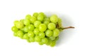 Fresh green grape isolated on white background top view Royalty Free Stock Photo