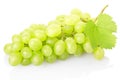 Fresh green grape on white Royalty Free Stock Photo