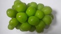 Fresh Green Grapes Close-Up on white Background Royalty Free Stock Photo