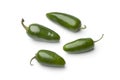 Fresh green Jalapeno chili peppers