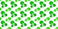 Fresh green leaf seamless pattern. Centella asiatica vector illustration. Gotu kola repeated texture. Asian pennywort