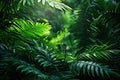 Fresh Green Leaves,Close Up nature view of green leaf and palms background, Flat lay,Generative, AI, Illustration