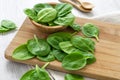 Fresh green leaves spinach