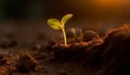 Fresh green leaves symbolize the growth and beauty of nature generated by AI Royalty Free Stock Photo