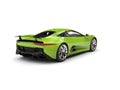 Fresh green modern sports car - tail view - studio shot