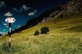 Fresh green mountain landscape in Rimetea village