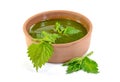 Green nettle soup. Royalty Free Stock Photo