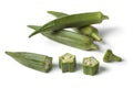 Fresh green okra Royalty Free Stock Photo