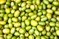 Fresh green olives sold at a market
