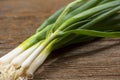 Fresh Green Onions on Wooden Cutting Board Royalty Free Stock Photo
