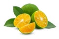 Green orange fruit isolated on white background Royalty Free Stock Photo