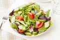 Fresh Green Organic Garden Salad Royalty Free Stock Photo