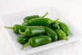 Fresh green Padron chilis