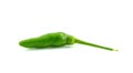 Fresh green paprika on white background. Royalty Free Stock Photo