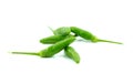 Fresh green paprika on white background. Royalty Free Stock Photo