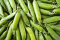 Fresh green pea background. Background of young peas Royalty Free Stock Photo
