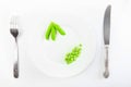 Fresh green pea isolated on white Royalty Free Stock Photo