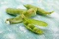 Fresh green pea pods Royalty Free Stock Photo