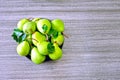 Fresh green pears. Pears harvest. Freshly harvested pears.