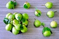 Fresh green pears. Pears harvest. Freshly harvested pears.