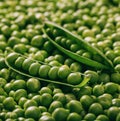 Fresh green peas for background, texture, closeup view Royalty Free Stock Photo