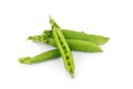 Fresh green peas isolated on a white background Royalty Free Stock Photo