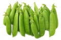 fresh green peas isolated on white background. top view Royalty Free Stock Photo