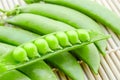 Fresh green peas pods. Royalty Free Stock Photo