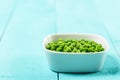 Fresh Green Peas In White Bowl Royalty Free Stock Photo