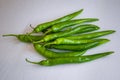 Fresh green pepper on a light background close-up. Royalty Free Stock Photo