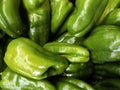 Fresh green pimento on the market. Background. Pepper Royalty Free Stock Photo