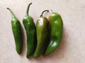 Fresh Green Poblano, Mexican Chili Pepper.