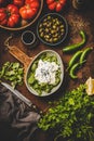 Fresh green purslane salad with yogurt dressing and black sesame Royalty Free Stock Photo