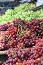 Fresh green and red Grapes for sale Royalty Free Stock Photo