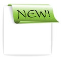 Fresh green ribbon / paper - bookmark Royalty Free Stock Photo