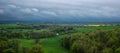 Fresh green rural landscape in Saxony, Germany