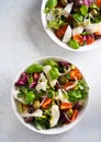 Fresh green salad with cherry tomato mozzarella and olives Royalty Free Stock Photo