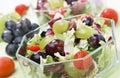 Fresh green salad with grapes Royalty Free Stock Photo