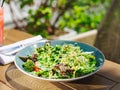 Fresh green salad made of green leaves mix Royalty Free Stock Photo