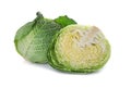 Fresh green savoy cabbages Royalty Free Stock Photo