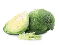 Fresh green savoy cabbages Royalty Free Stock Photo