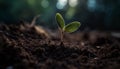 Fresh green seedling symbolizes new life and growth in nature generated by AI Royalty Free Stock Photo