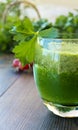 Fresh green smoothie for health and detox