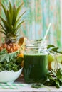 Fresh green smoothie Royalty Free Stock Photo