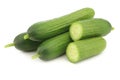 Fresh green snack cucumbers Royalty Free Stock Photo
