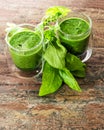 Fresh green spinach leaves smoothie Smoothy drink Healthy food